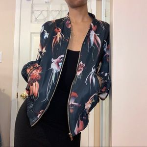 floral bomber jacket